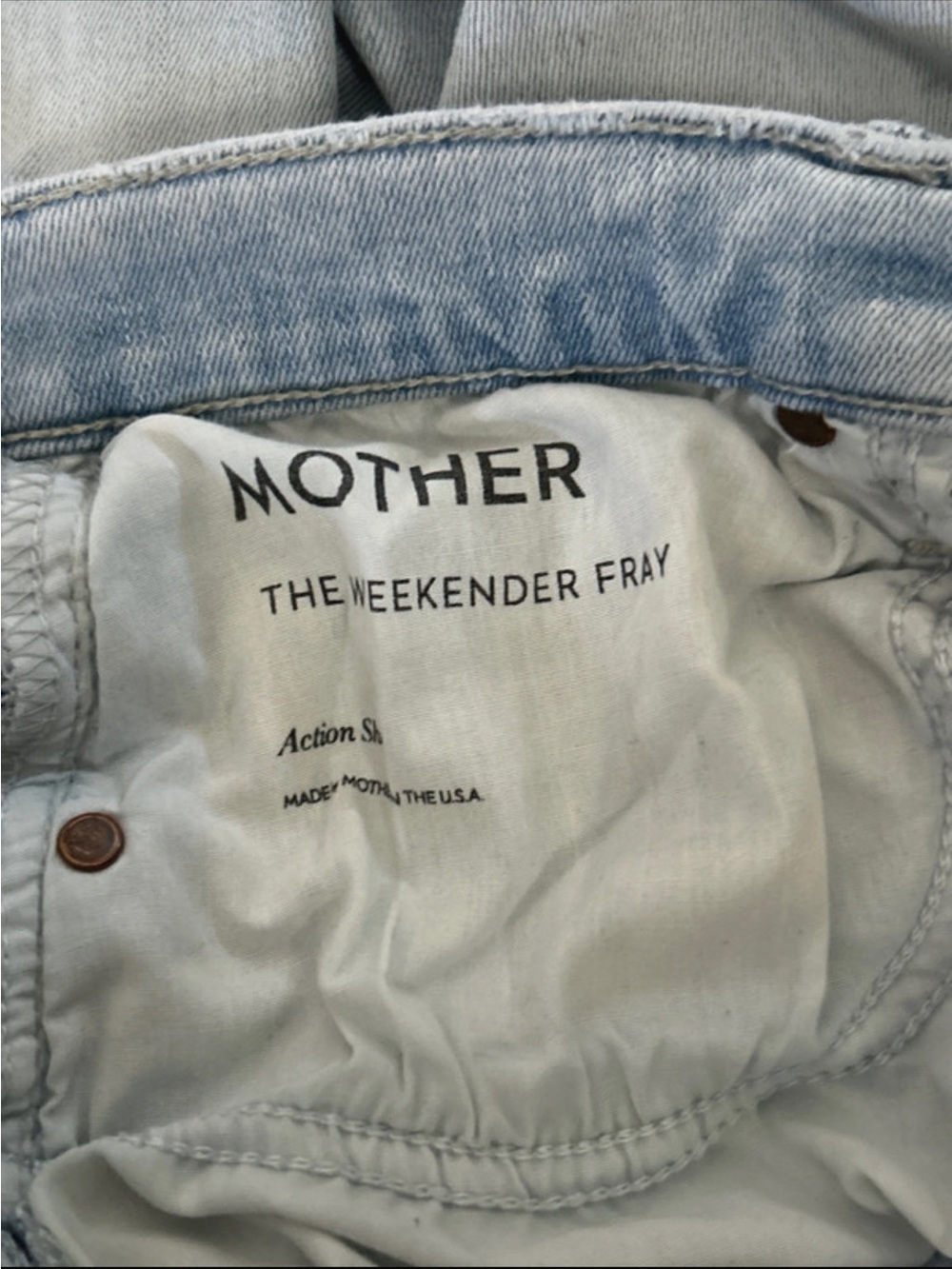 MOTHER THE WEEKENDER FRAY ACTION SHOT sz 27 - Picture 8 of 16